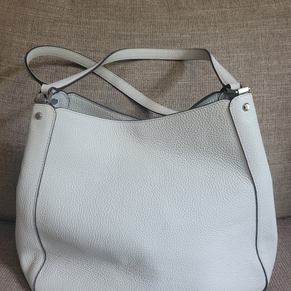 Kate Spade Leila Light Blue 3 Compartment leather double handle shoulder bag. - Picture 4 of 9